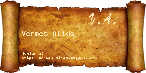 Vermes Alida névjegykártya